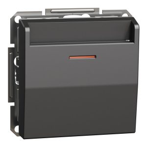 Вимикач картковий внутрішній. "ASFORA Schneider" антрацит (C3)