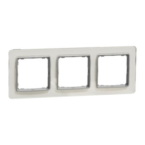 Рамка 3-х кратна "Sedna Elements" Біле скло