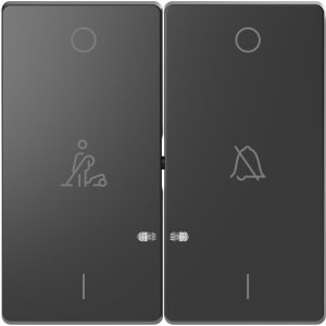 Клавіша вимикача 2-клавішна. led дзвінка/повідомлення "D-Life" антрацит (C3)