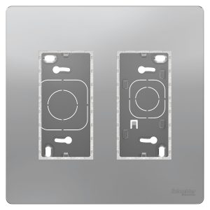 Блок unica system + відкритого встановлення. 2х2 алюміній  (C3)