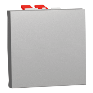 Вимикач 1-клавішний внутрішній. перехресний 2 мод "UNICA NEW" алюміній (C1)