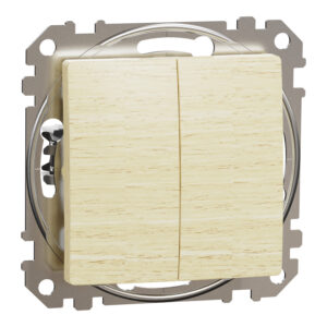 Вимикач 2-клавішний. внутрішній. "Sedna Elements" Береза