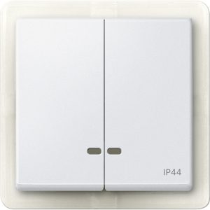 Накладка 2-клавішного вимикача IP44 підс SysM прозоро-білий