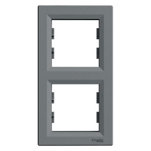 Рамка 2-х кратна вертикальна "ASFORA" сталь (C2)