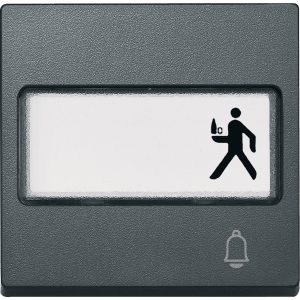 Накладка 1-клавішного вимикача з підсвіткою та написом "Дзв" SysM антрацит