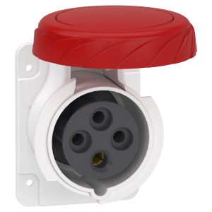 Розетка скрита установка пряма промислова з гвинтовим кріпленням 16а 3p+e ip67 380в (C3)