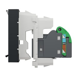 Розетка комп’ютерна RJ-45, внутрішня, категорія 6 STP 2-модуля "UNICA NEW" антрацит (C3)