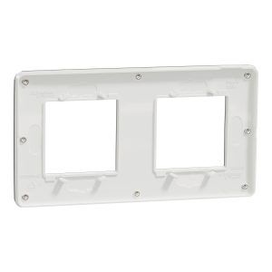 Рамка 2-постова Матовий хром/білий