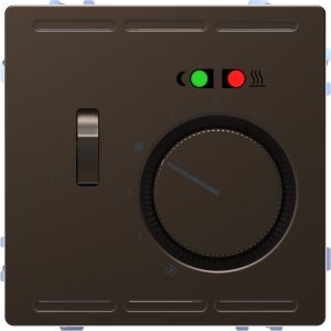 Терморегулятор теплої підлоги з перемикачем та центральною платою, 16A 230В, "D-Life" мокко