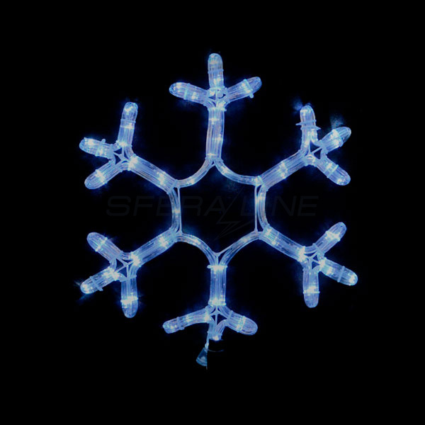 Гірлянда зовнішня DELUX MOTIF Snowflake 40см 12 flash білий IP44