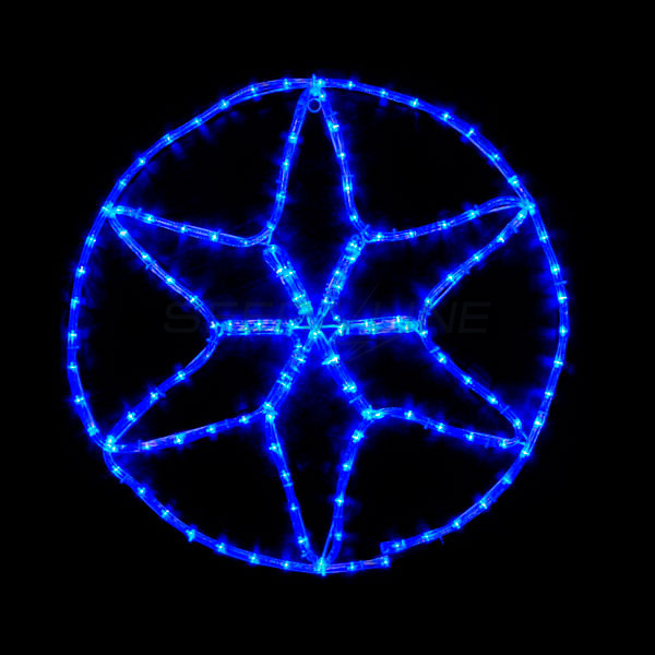 Гірлянда зовнішня DELUX MOTIF Star 6 кінцева 60х60см 13 flash синій IP44