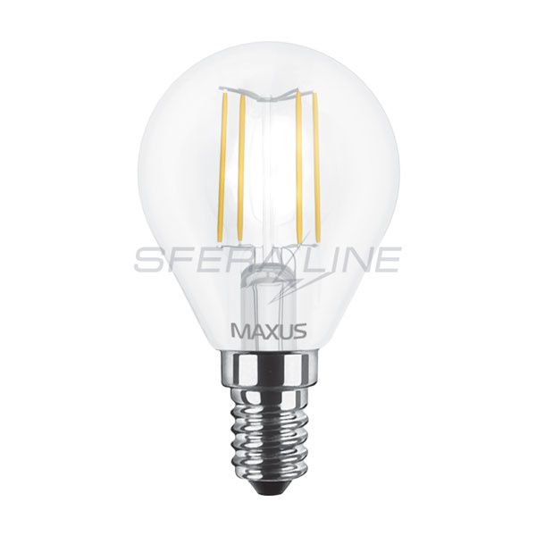 Лампа світлодіодна філамент G45, 4Вт, E14, тепле світло (1-LED-547-01)